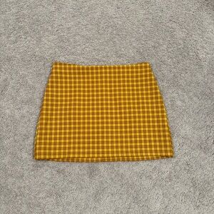 Mini Checkered Skirt (Yellow)